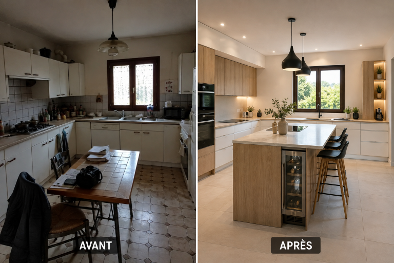 Avant/Après : transformation d'une cuisine de 9 m² à Belfort